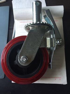 Fexible 조정가능한 PVC 고무 PA 물자 품는 350-420kg 바퀴 피마자 협력 업체
