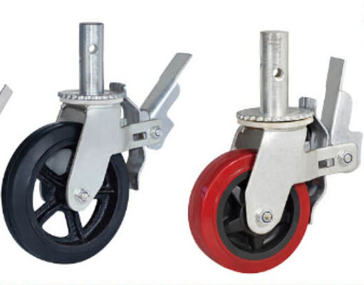 Fexible 조정가능한 PVC 고무 PA 물자 품는 350-420kg 바퀴 피마자 협력 업체